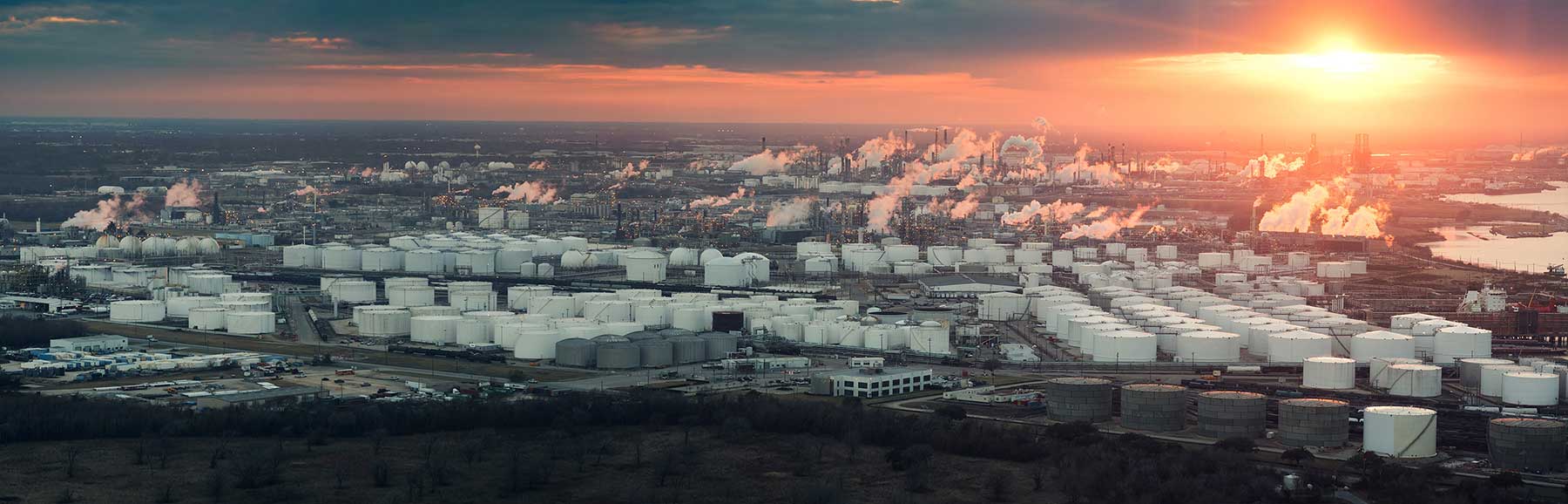 Panorama of Houston industrial distict