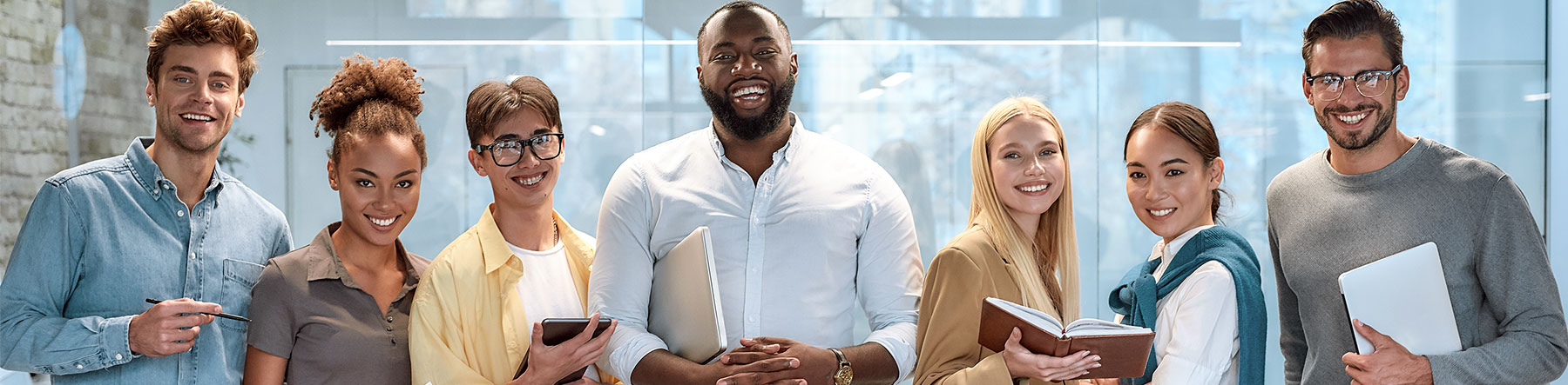 Group of smiling young professionals